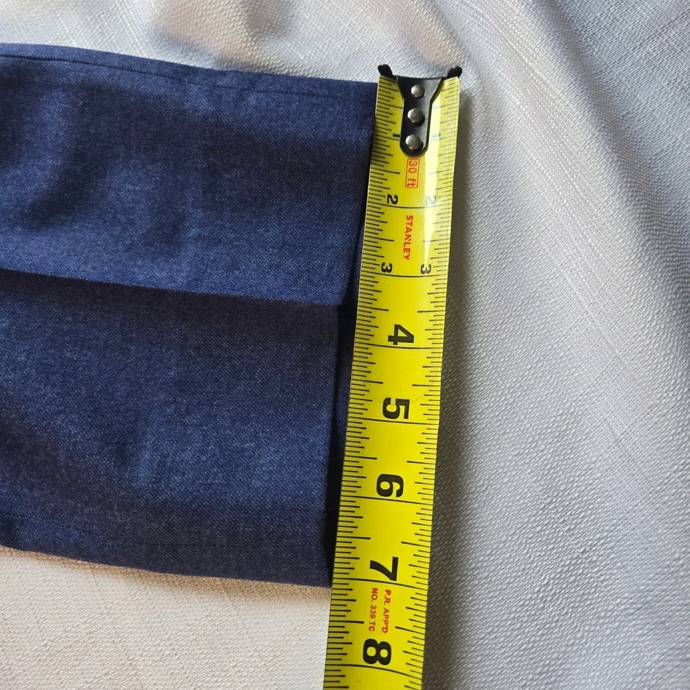 Bonobos Mens Blue Marzotto Italian Wool Dress Pants Trousers Size 35x30 Slim Fit